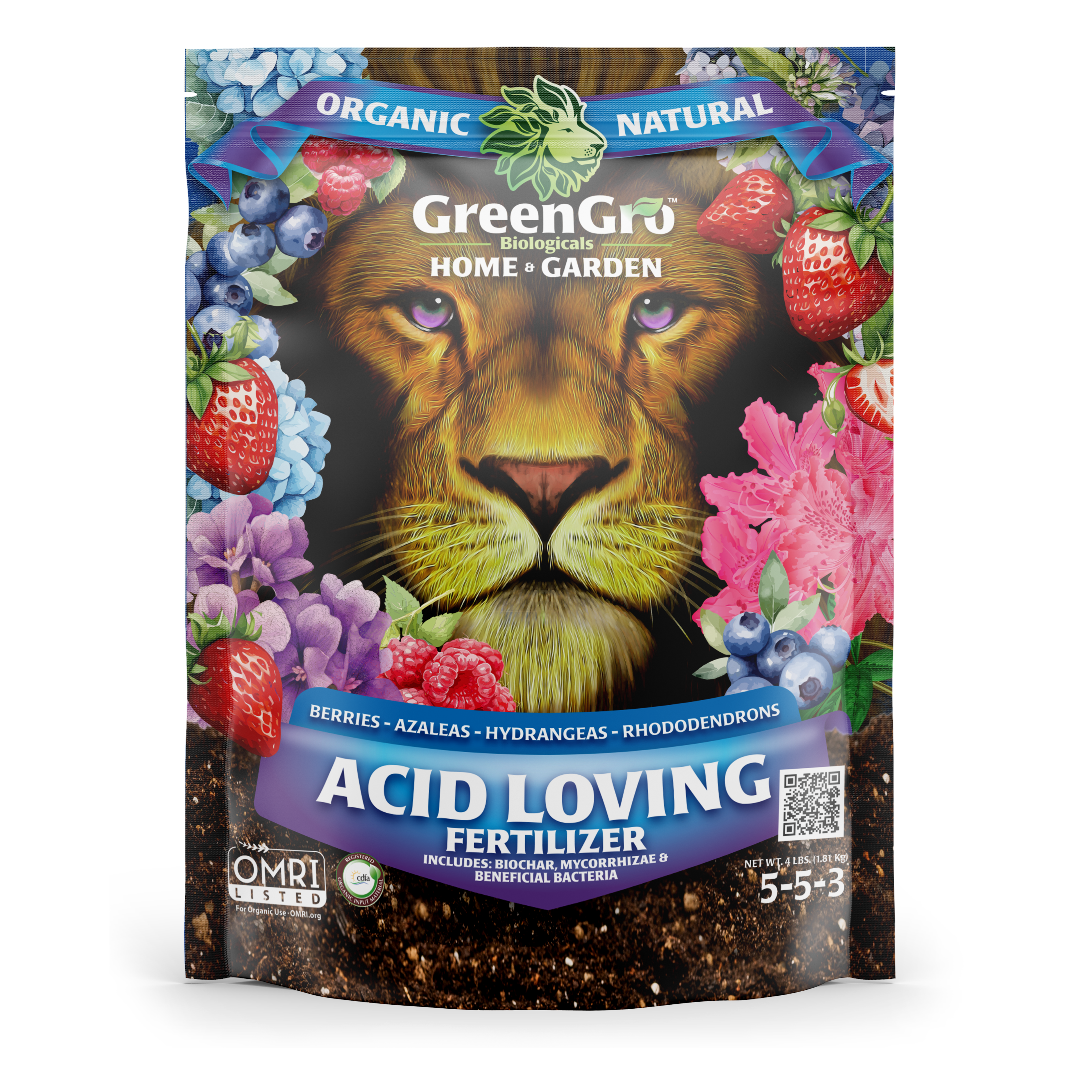 GreenGro Biologicals Acid-Loving Fertilizer - 4lb