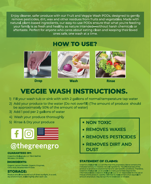 Fruit & Veggie Wash Pods