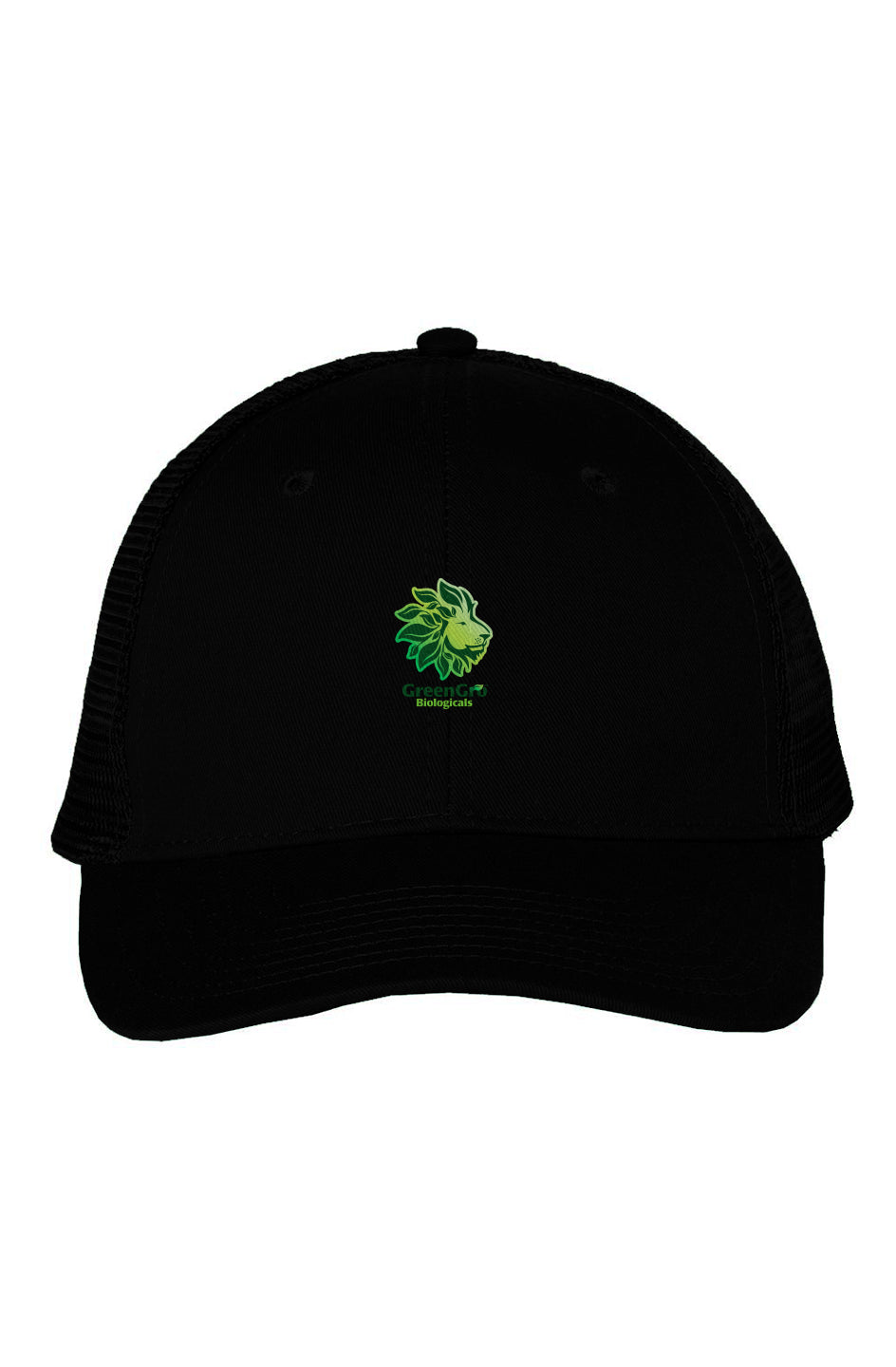 Mesh-Back Twill Trucker Cap- Green stacked logo