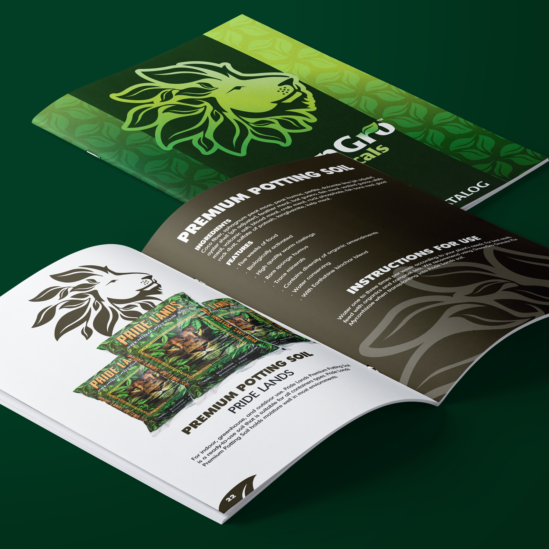 Image of Catalog with book open to Premium potting soil