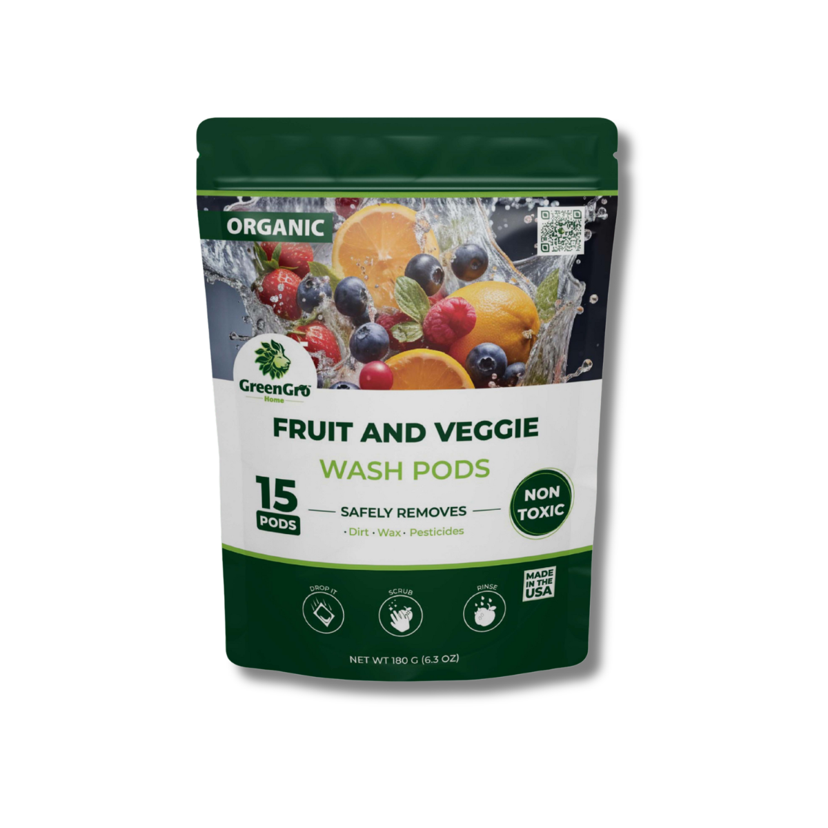 GreenGro Fruit & Veggie Wash Pods