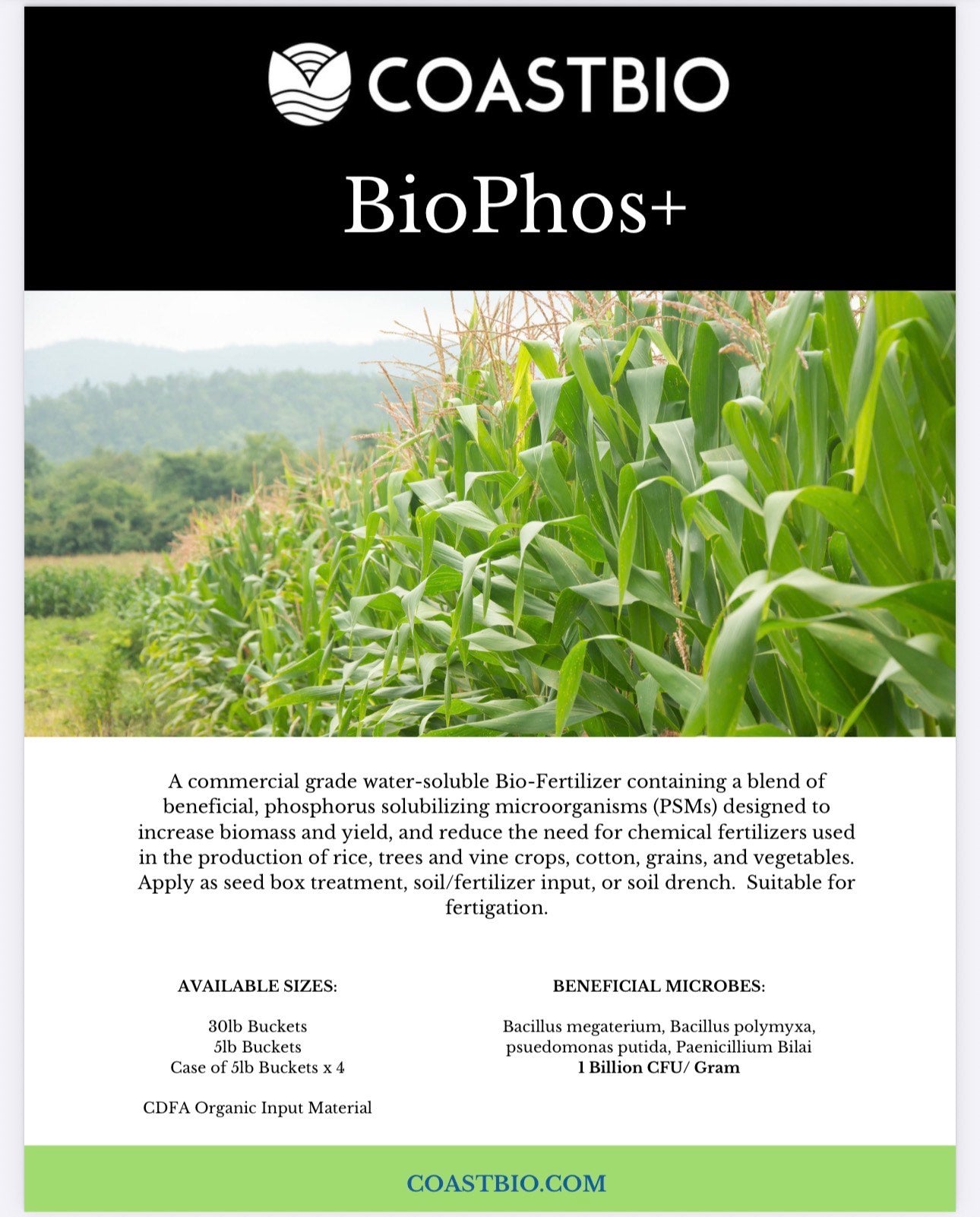 phosphorus fertilizer for plants GreenGro Biologicals BioPhos+ Phosphorus Bio-Fertilizer - 5 lb